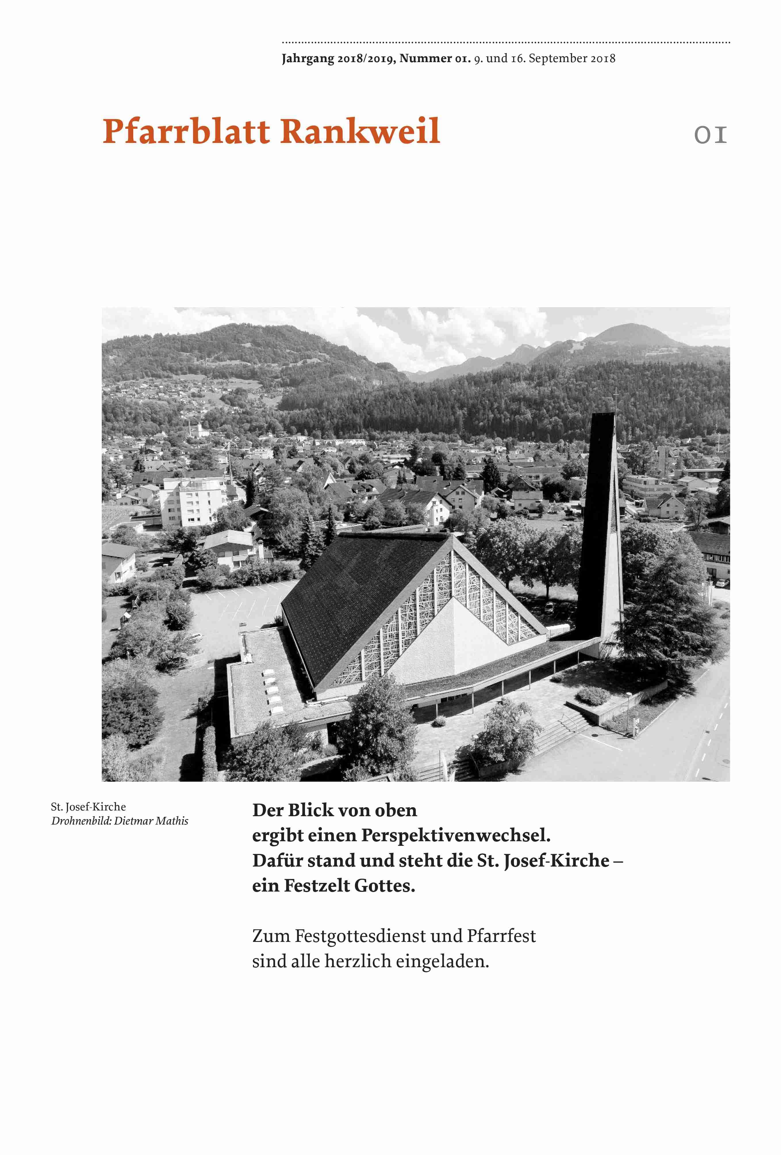 Titelseite Pfarrblatt Nr. 01