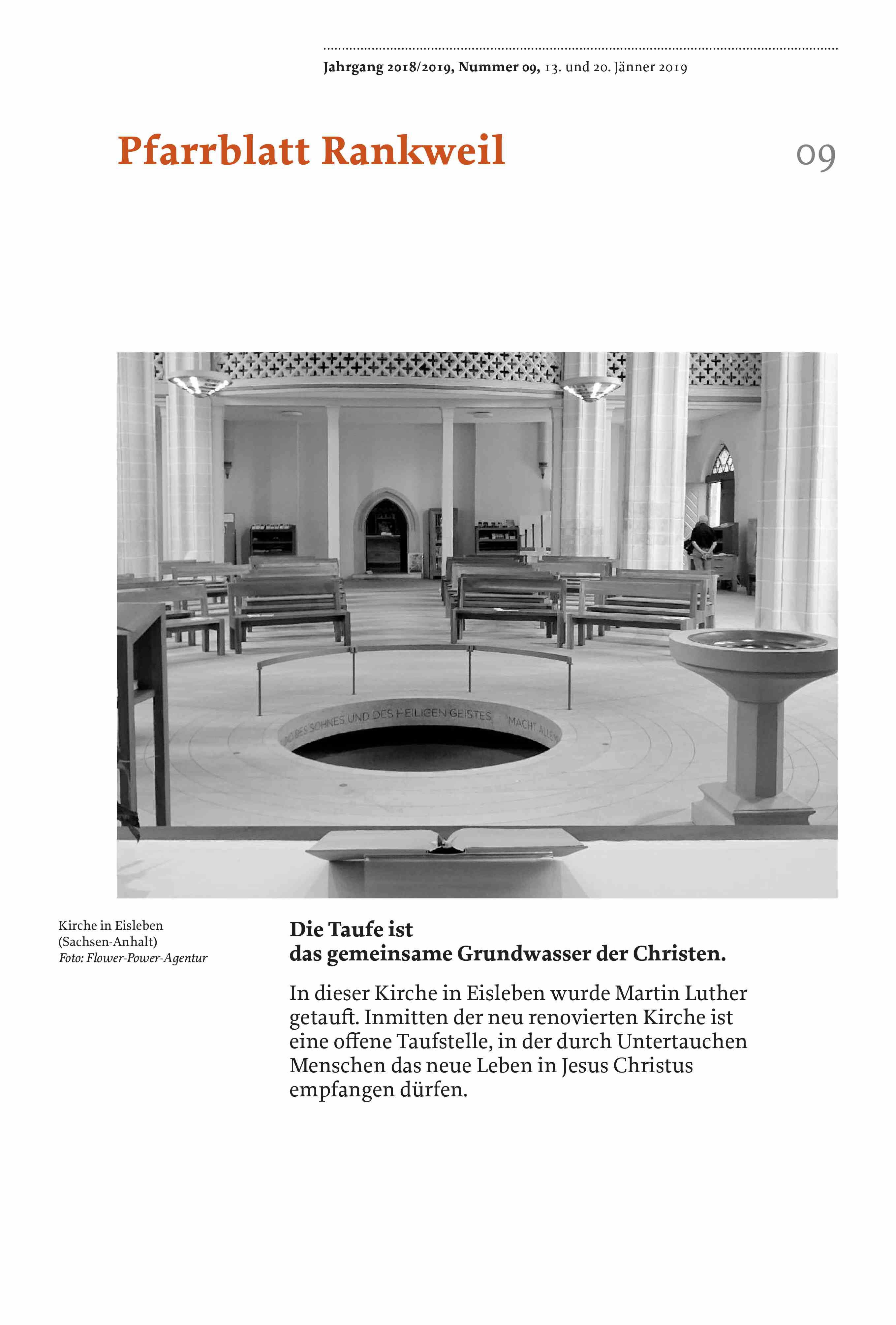 Titelseite Pfarrblatt Nr. 09