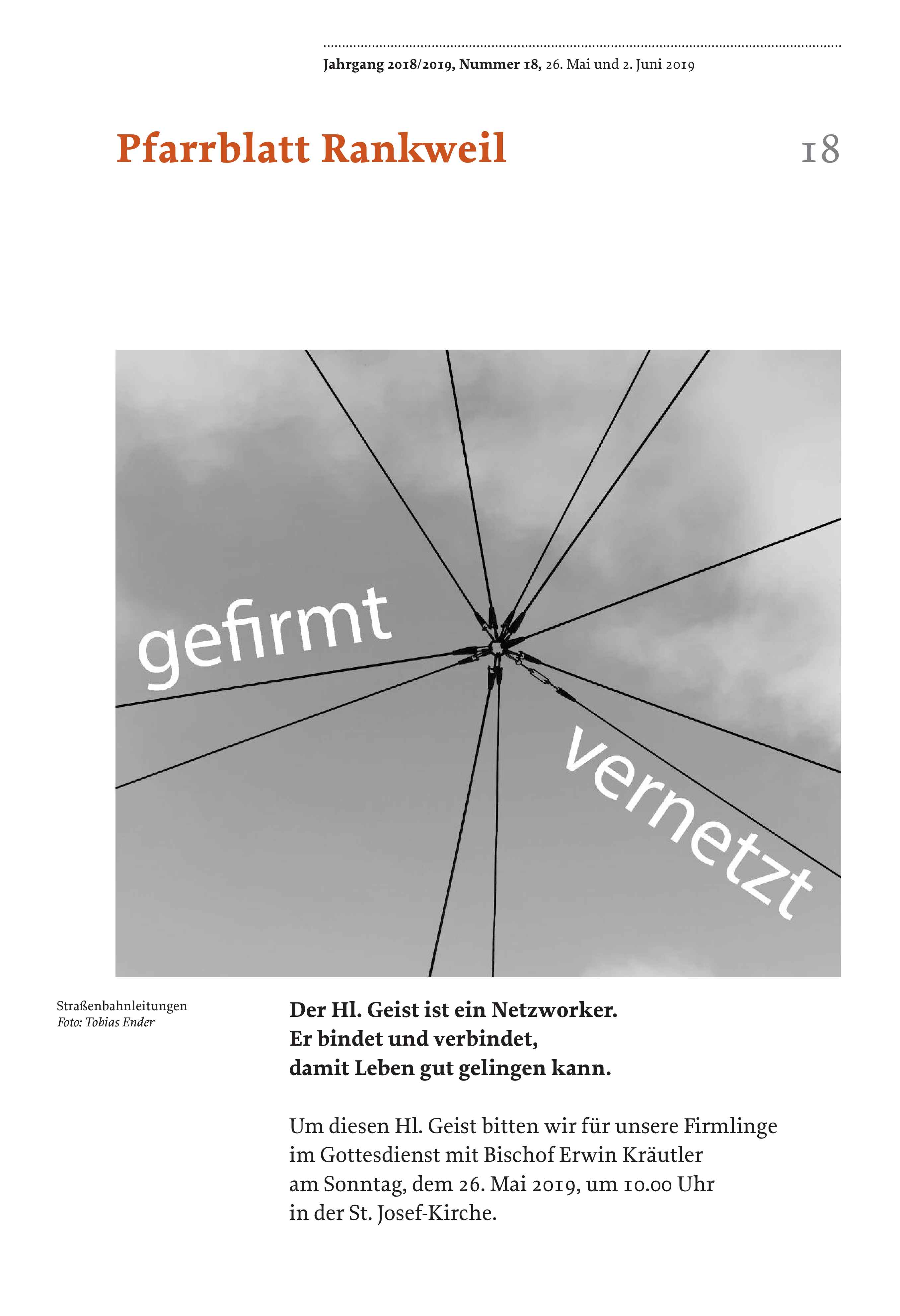 Titelseite Pfarrblatt Nr. 18