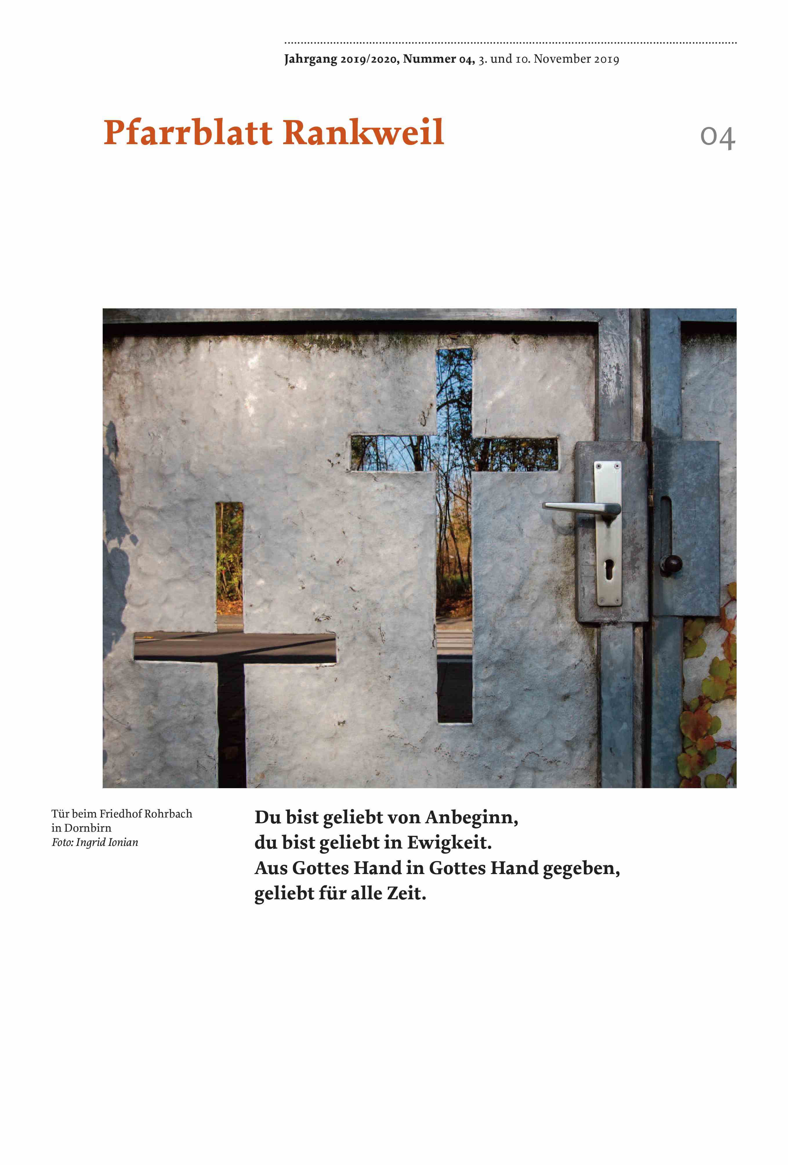 Titelseite Pfarrblatt Nr. 04