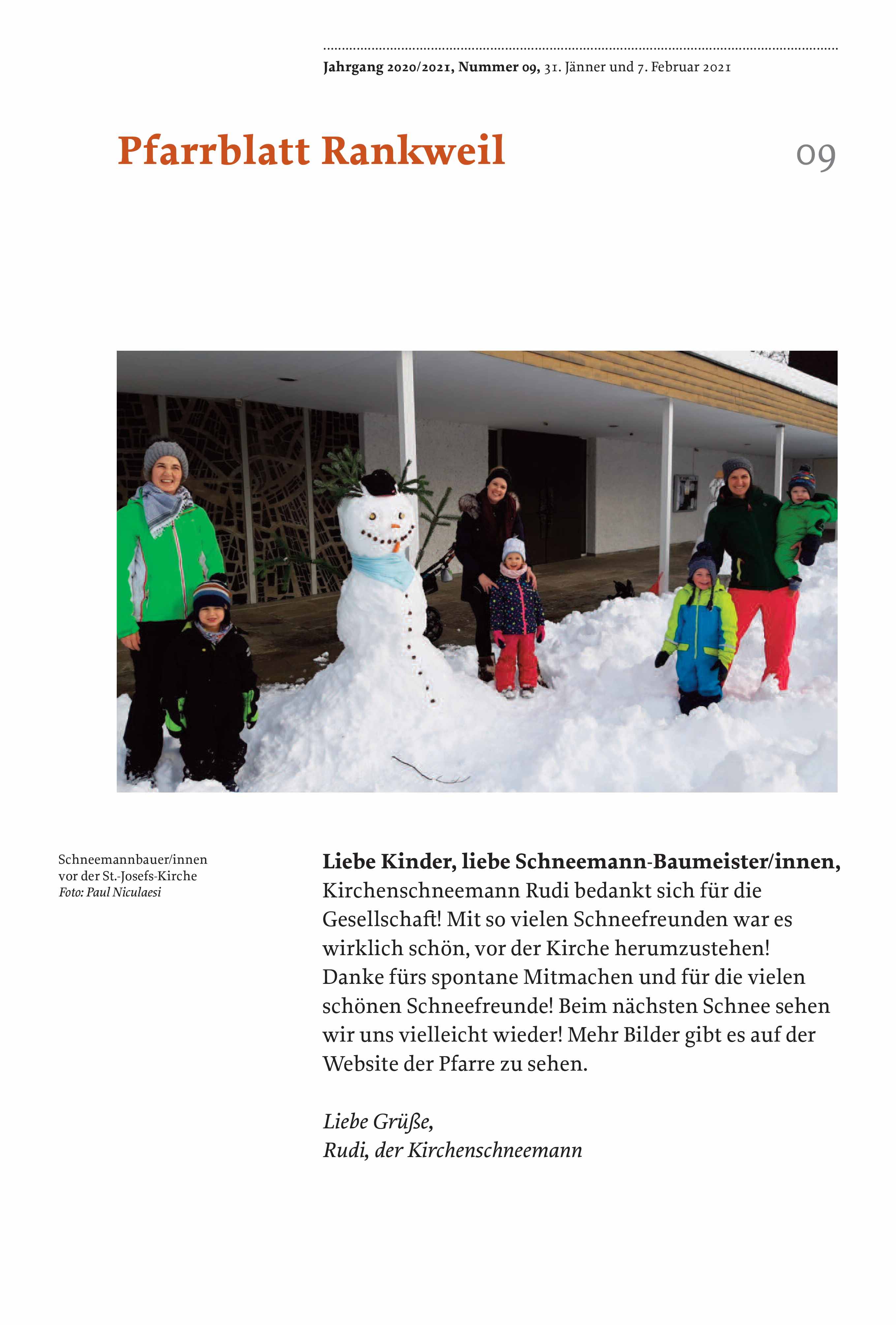 Titelseite Pfarrblatt Nr. 09