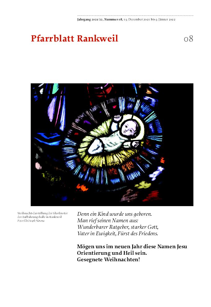 Titelseite Pfarrblatt Nr. 08